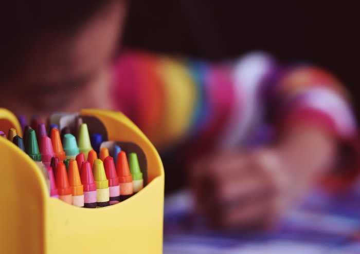 Crayons and art session